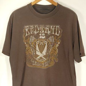 RedSand Originals T-Shirt Men's L/XL? Brown Short Sleeve Graphic  Distressed
